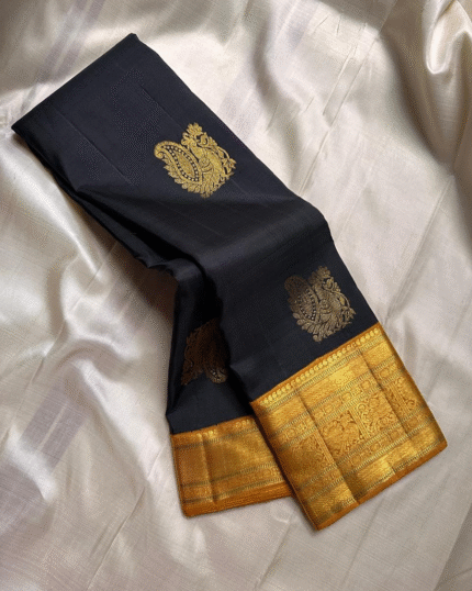 Black Color Exclusive Soft Banarasi Silk Saree with Classy Bloue Piece - Navshtri Family
